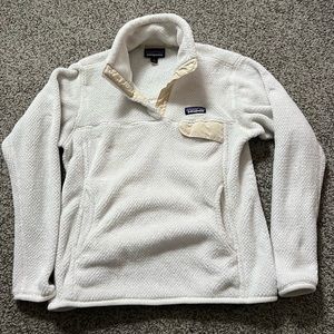 EUC Patagonia quarter zip, off white, size small